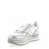 Damen Hogan Sneaker | Sneaker Low Glattleder Kalbslederfinished Logo Metallisch Silber