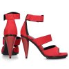 Damen Balenciaga Sandalen | Plateausandalen Kalbsledernubukleder Rot