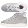 Damen Santoni Sneaker | Sneaker High 60726 Nubukleder Fellschaft Grau