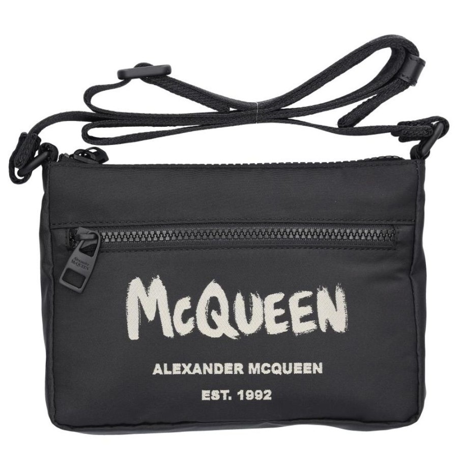 Damen Alexander McQueen Handtaschen | Schultertasche Graffiti Nylon