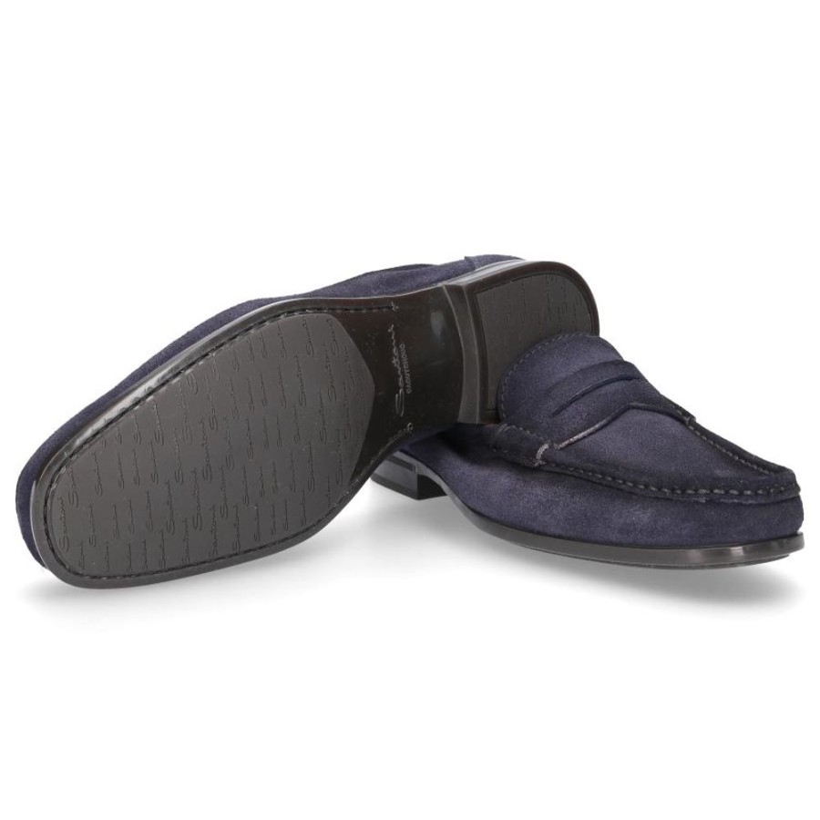 Herren Santoni Loafer | Loafer 18154 Veloursleder