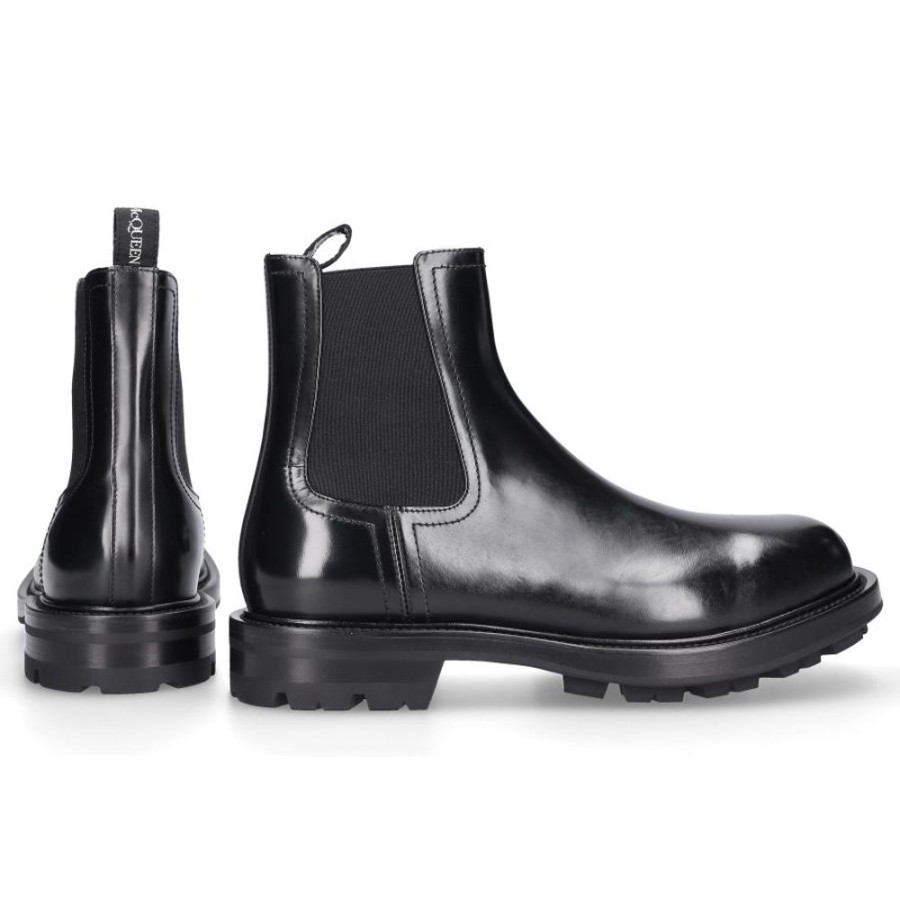 Herren Alexander McQueen Stiefel | Chelsea Boots Whz84 Kalbsleder