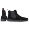 Herren Santoni Stiefel | Chelsea Boots 17833 Veloursleder