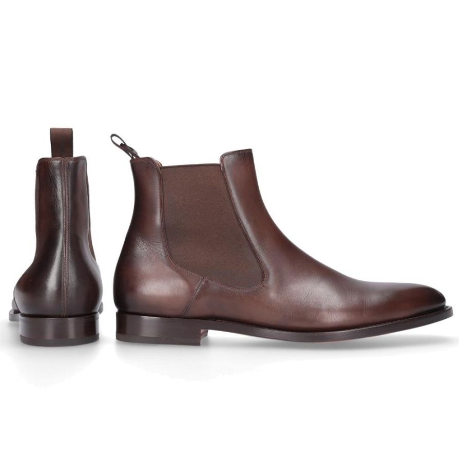 Herren Santoni Stiefel | Chelsea Boots 11033 Kalbsleder