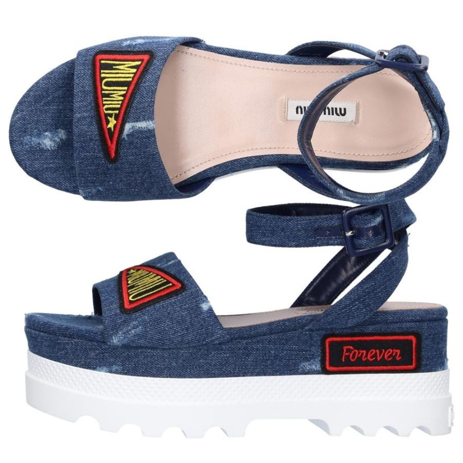 Damen Miu Miu Sandalen | Sandalen Denim