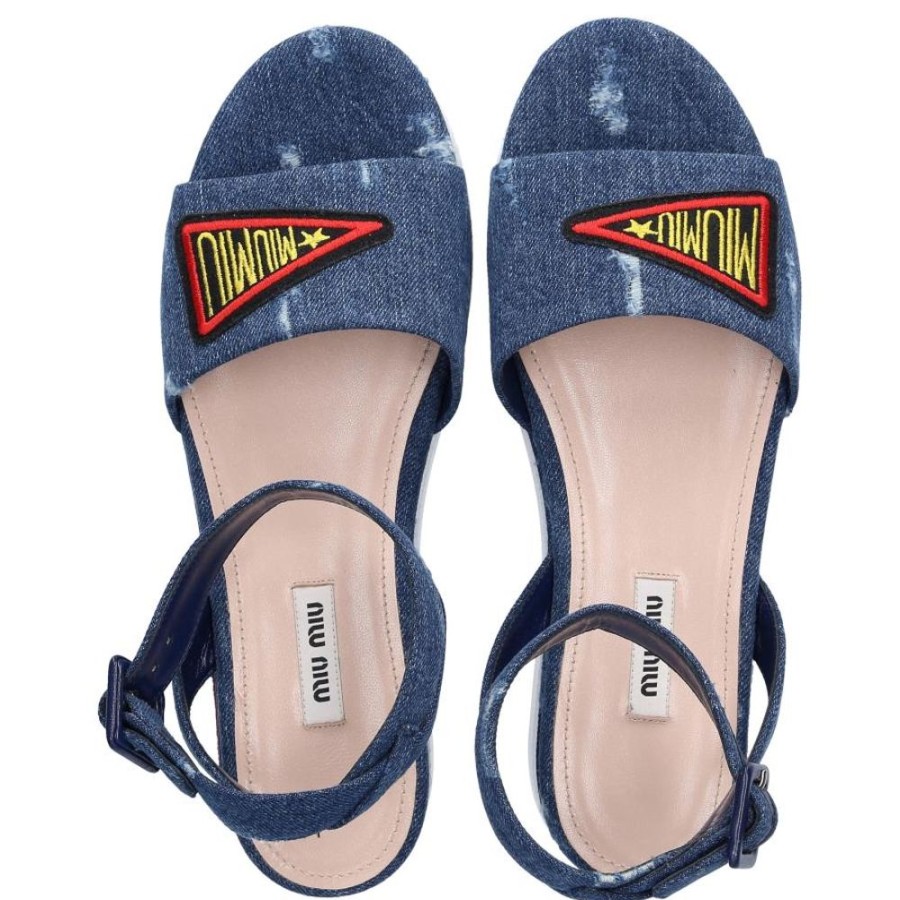 Damen Miu Miu Sandalen | Sandalen Denim