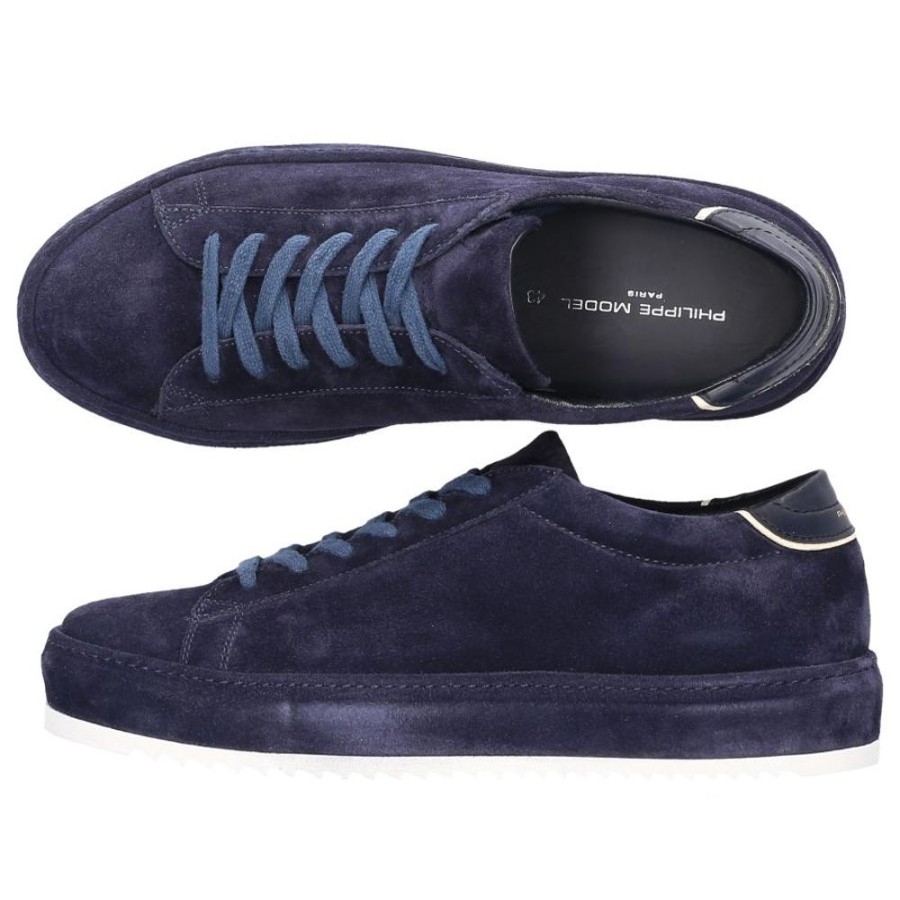 Herren Philippe Model Sneaker | Sneaker Marais L U Veloursleder Blau