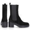 Damen Santoni Stiefeletten | Chelsea Boots 59786 Veloursleder