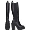 Damen Dolce & Gabbana Stiefel | Stiefel Schwarz Cu1072 Kalbsleder