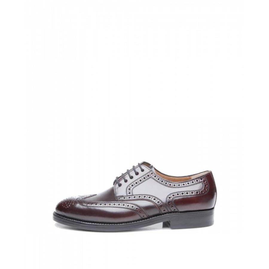 Herren Heinrich Dinkelacker Businessschuhe | Businessschuhe Derby London Full-Brogue C Cordovan