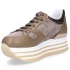 Damen Hogan Sneaker | Sneaker Low Logo Strass Beige