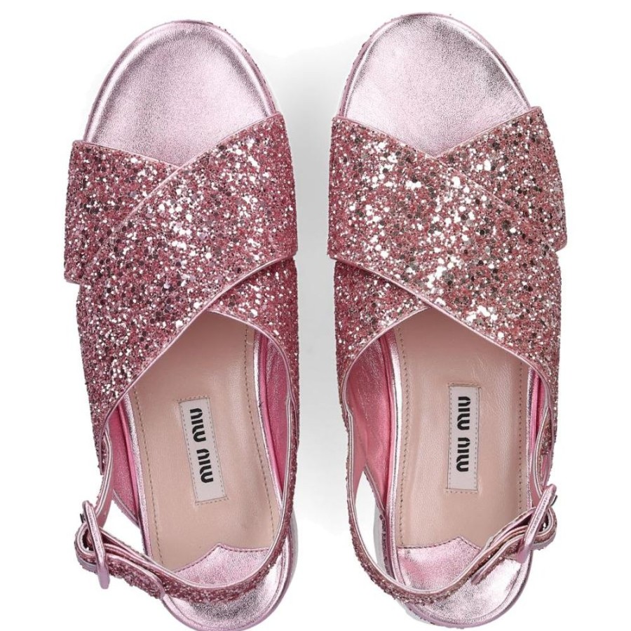 Damen Miu Miu Sandalen | Plateausandalen Glitter