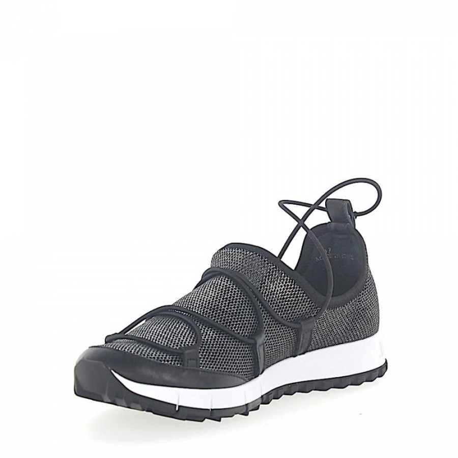 Damen Jimmy Choo Sneaker | Sneaker Low Logo Metallisch Schwarz Silber