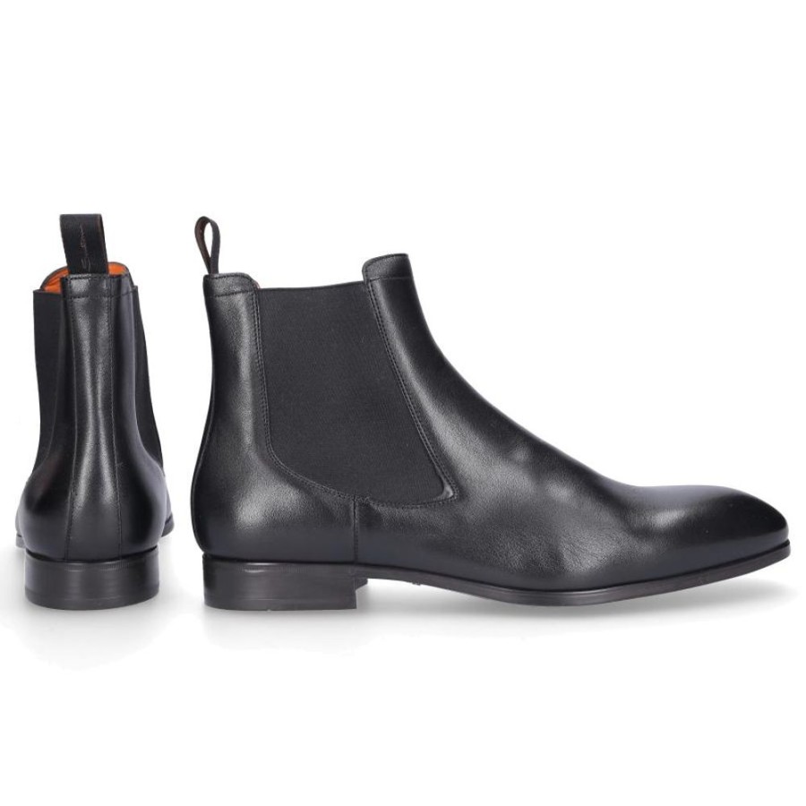 Herren Santoni Stiefel | Chelsea Boots 13414 Kalbsleder