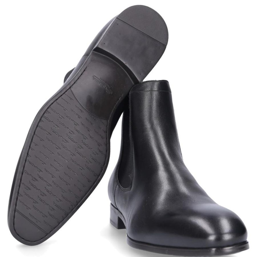 Herren Santoni Stiefel | Chelsea Boots 13414 Kalbsleder