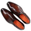 Herren Santoni Businessschuhe | Businessschuhe Oxford 18079 Kalbsleder