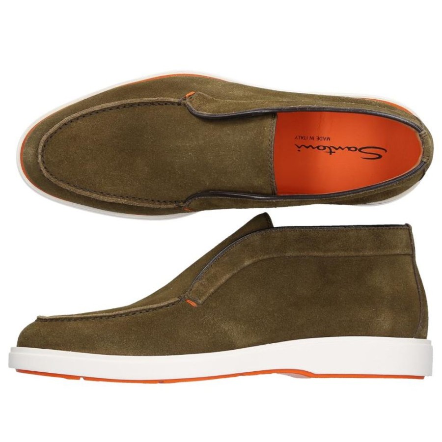 Herren Santoni Stiefel | Stiefeletten Desert Boot Veloursleder