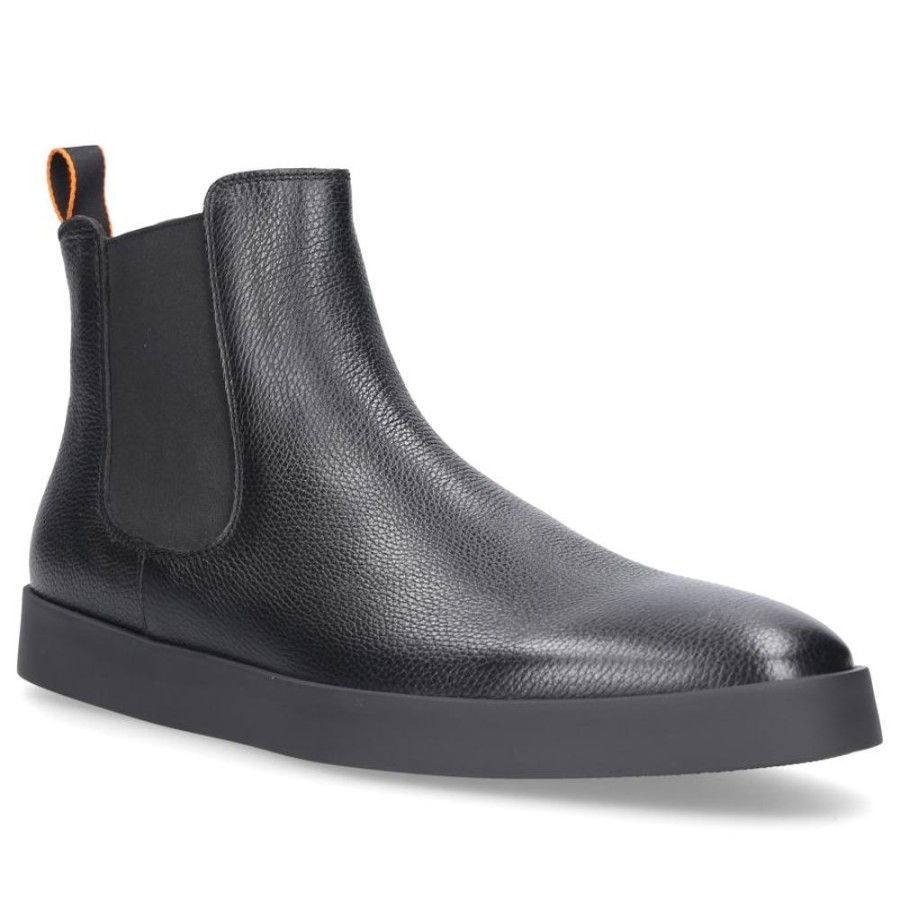 Herren Santoni Stiefel | Chelsea Boots 17833 Kalbsleder