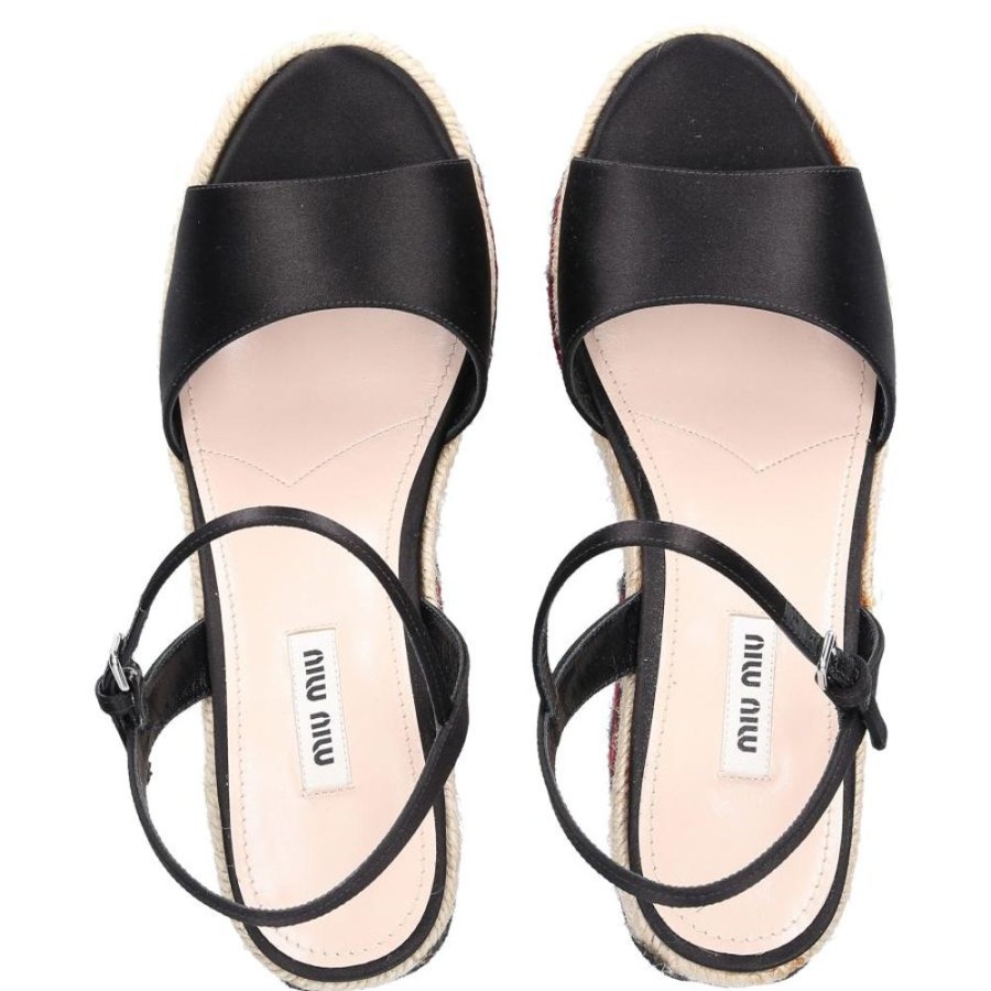 Damen Miu Miu Sandalen | Plateausandalen Satin