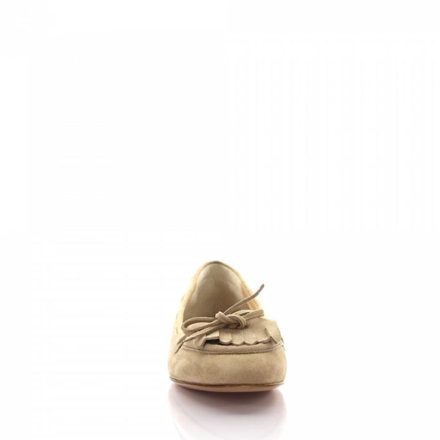 Damen Unützer Ballerinas | Ballerinas Veloursleder Beige