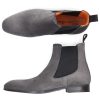 Herren Santoni Stiefel | Chelsea Boots 13434 Veloursleder