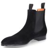 Herren Santoni Stiefel | Chelsea Boots 13414 Veloursleder