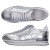 Damen Hogan Sneaker | Sneaker Low H222 Kalbsleder Logo Silber