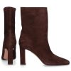 Damen Aquazzura Stiefeletten | Klassische Stiefeletten Manzoni 85 Veloursleder