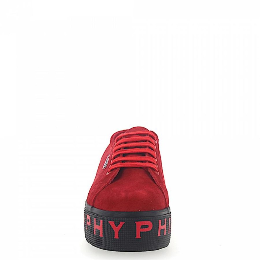 Damen Philosophy Di Lorenzo Serafini Sneaker | Sneaker Veloursleder Logo Print Rot