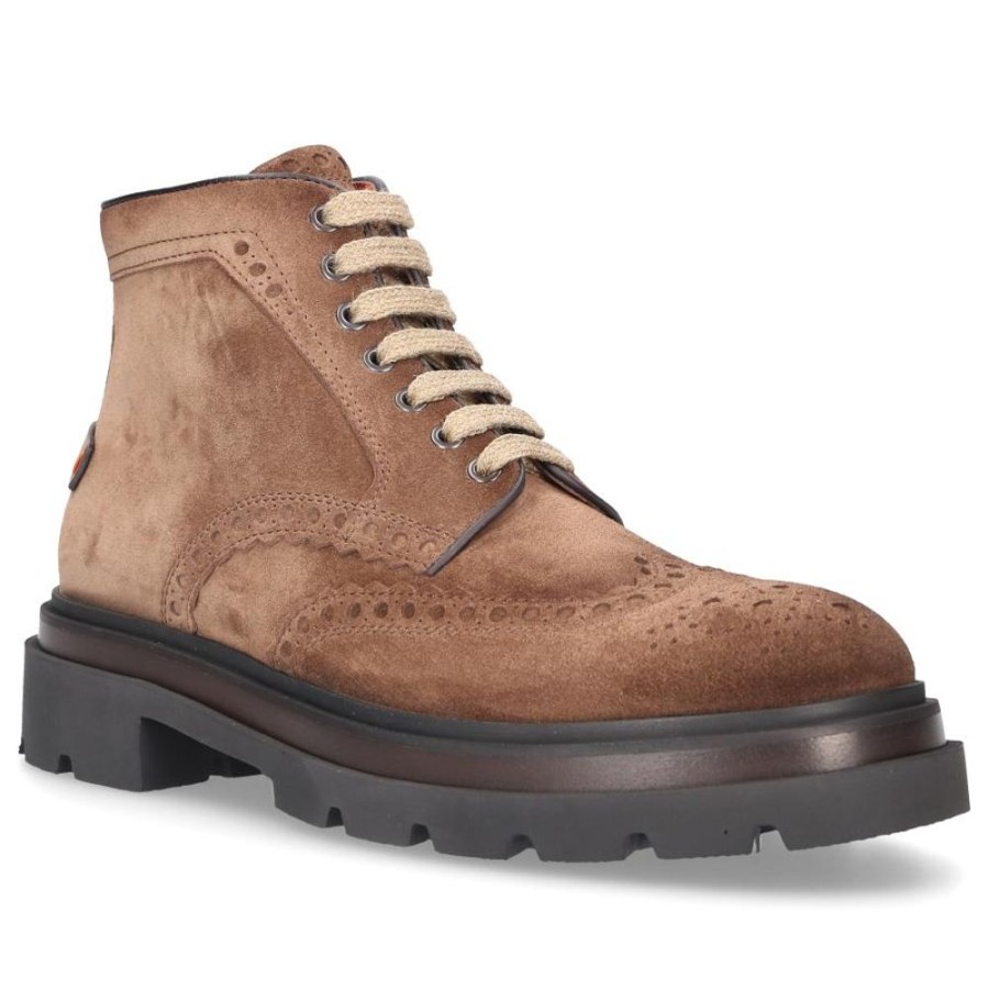 Herren Santoni Stiefel | Stiefeletten 17684 Veloursleder