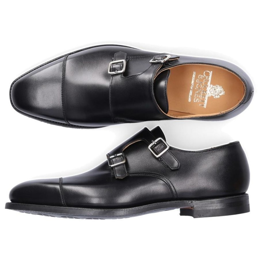 Herren Crockett & Jones Monk Schuhe | Monk Schuhe Lowndes Schwarz