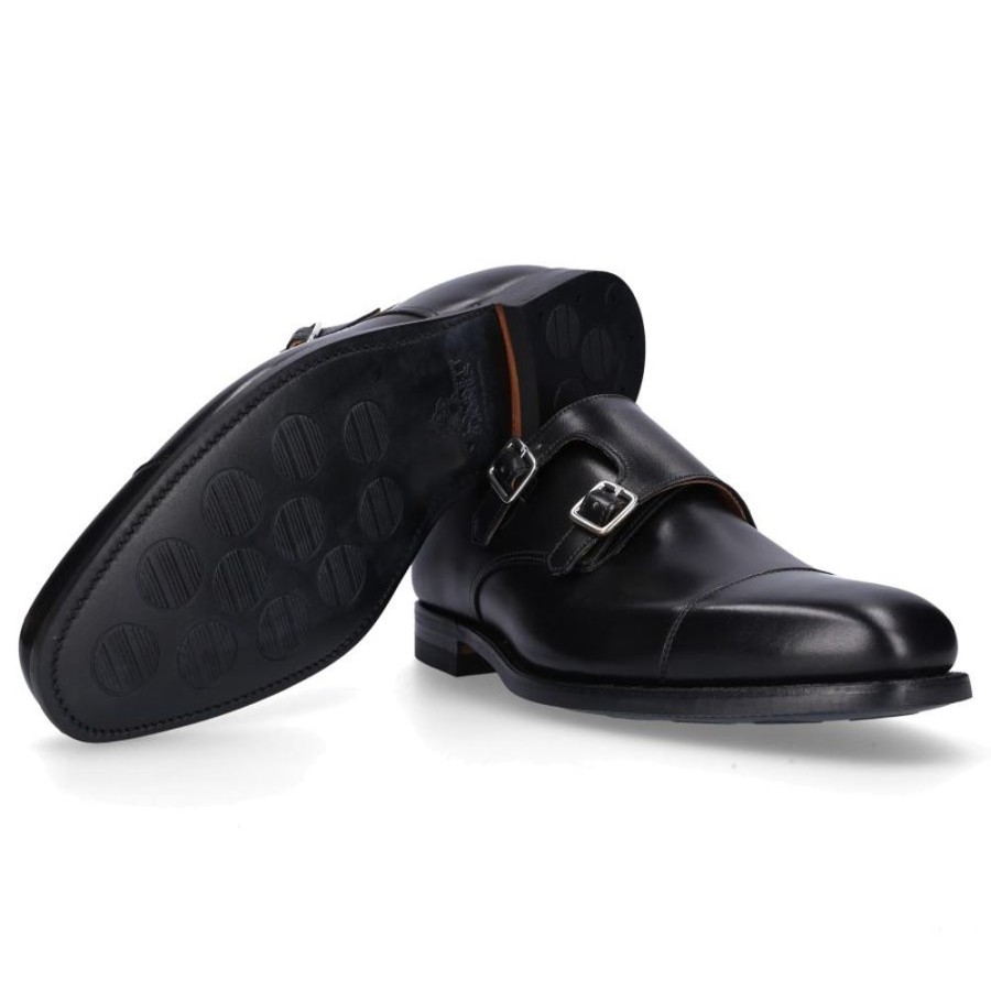 Herren Crockett & Jones Monk Schuhe | Monk Schuhe Lowndes Schwarz