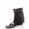 Damen Giuseppe Zanotti Sandalen | Riemchensandalen Kalbsleder Fransen Dunkelbraun