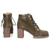 Damen Truman's Stiefeletten | Schnurstiefeletten 8623 Veloursleder