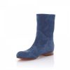 Damen Santoni Stiefel | Stiefel Veloursleder Blau