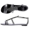 Damen Giuseppe Zanotti Sandalen | Zehentrenner Rollkalbsleder Swarovski Silber