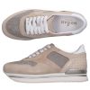 Damen Hogan Sneaker | Sneaker Low H222 Kalbsleder Materialmix Logo Pragung Beige-Kombi