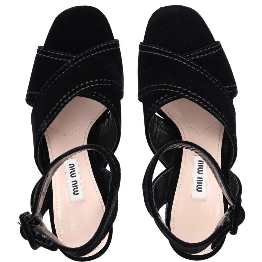 Damen Miu Miu Sandalen | Plateausandalen Samt