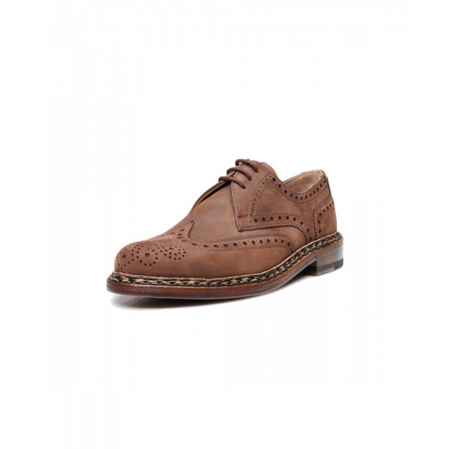 Herren Heinrich Dinkelacker Businessschuhe | Businessschuhe Derby Buda Full-Brogue J Fettnubuk