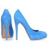 Damen Gianvito Rossi Pumps | Plateaupumps Veloursleder Blau