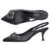 Damen Dolce & Gabbana Pumps | Slingpumps Lori Rnappaleder Metallspange Schwarz