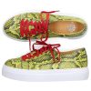 Damen Truman's Sneaker | Sneaker Low 9121 Kalbsleder Print Grun