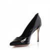 Damen Sergio Rossi Pumps | Pumps Godiva Lackleder Schwarz Perforiert