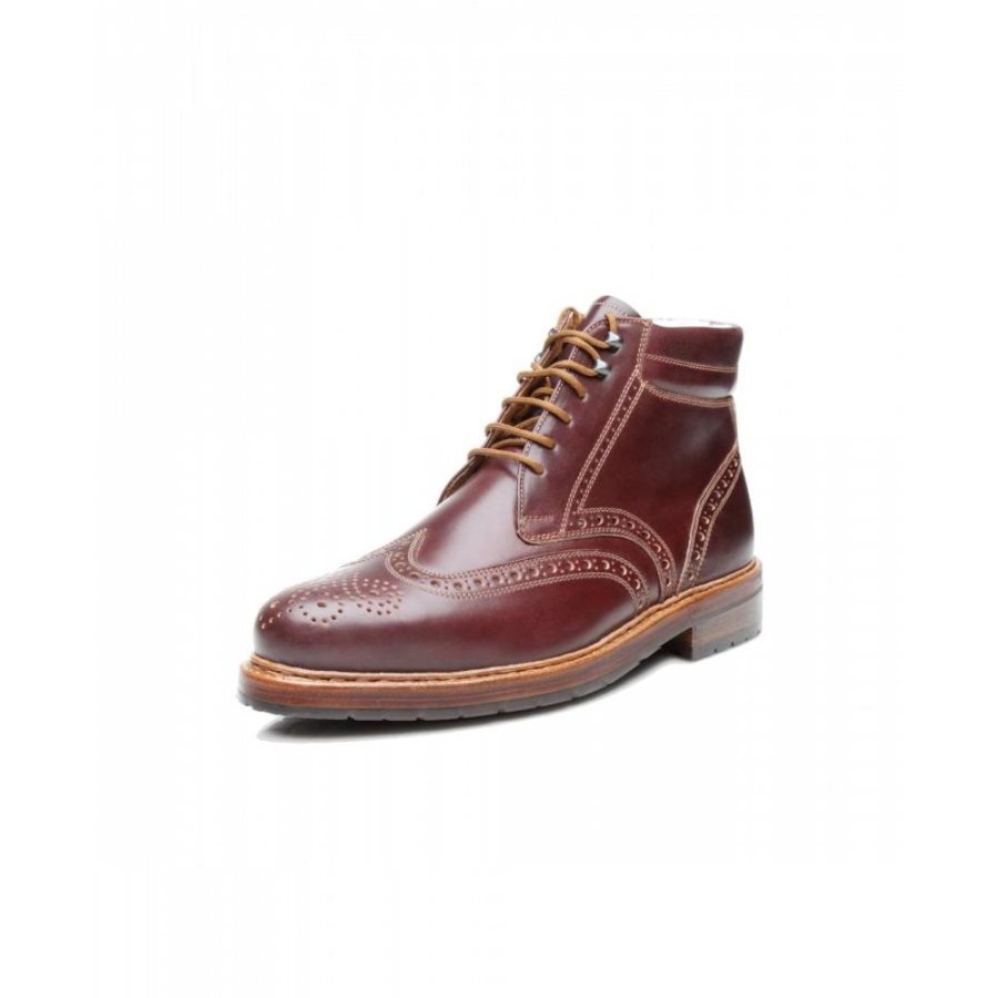 Herren Heinrich Dinkelacker Stiefel | Stiefeletten Buda Full-Brogue C Cordovan