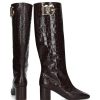 Damen Dolce & Gabbana Stiefel | Stiefel Braun Cu1067 Kalbsleder