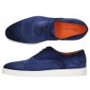 Herren Santoni Businessschuhe | Businessschuhe Oxford 17831 Veloursleder