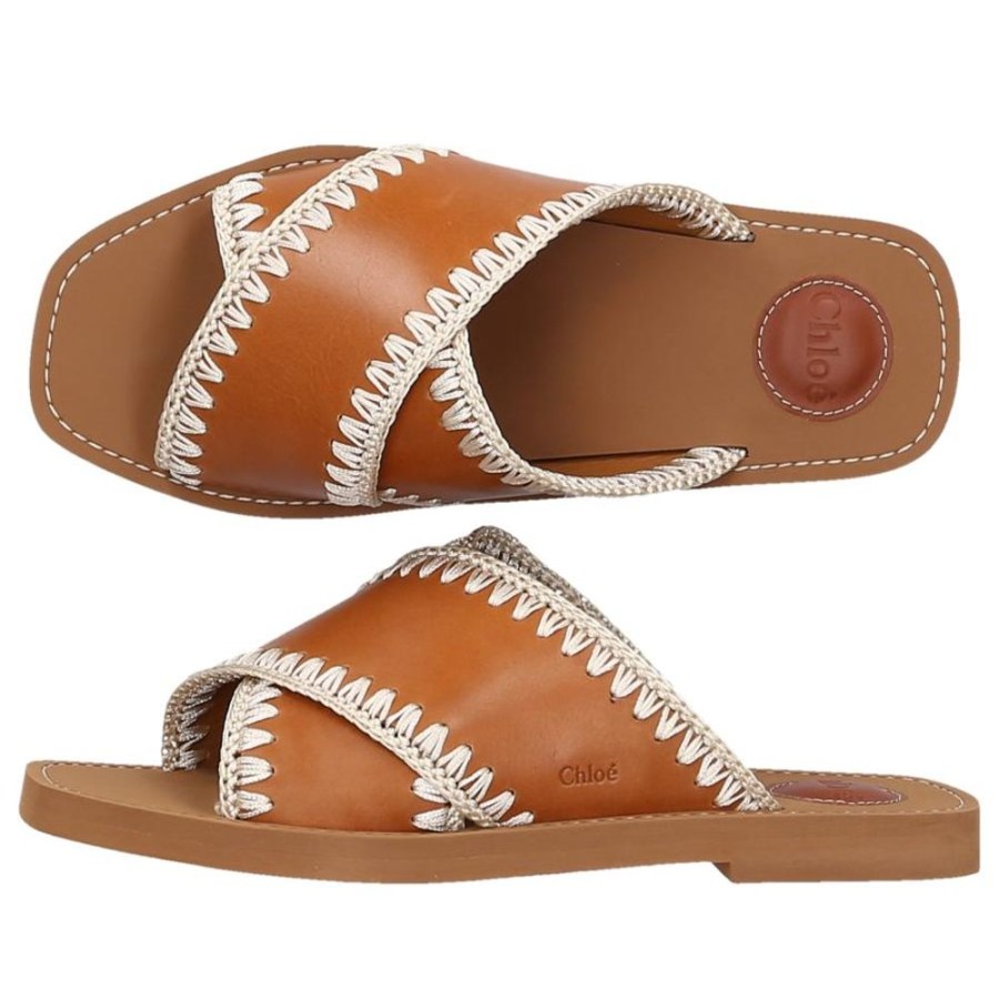 Damen Chloé Sandalen | Sandalen Woody Kalbsleder