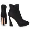 Damen Gianvito Rossi Stiefeletten | Stiefeletten Vertigo 85 Veloursleder