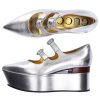 Damen Gucci Pumps | Keilpumps 537158 Nappaleder Silber