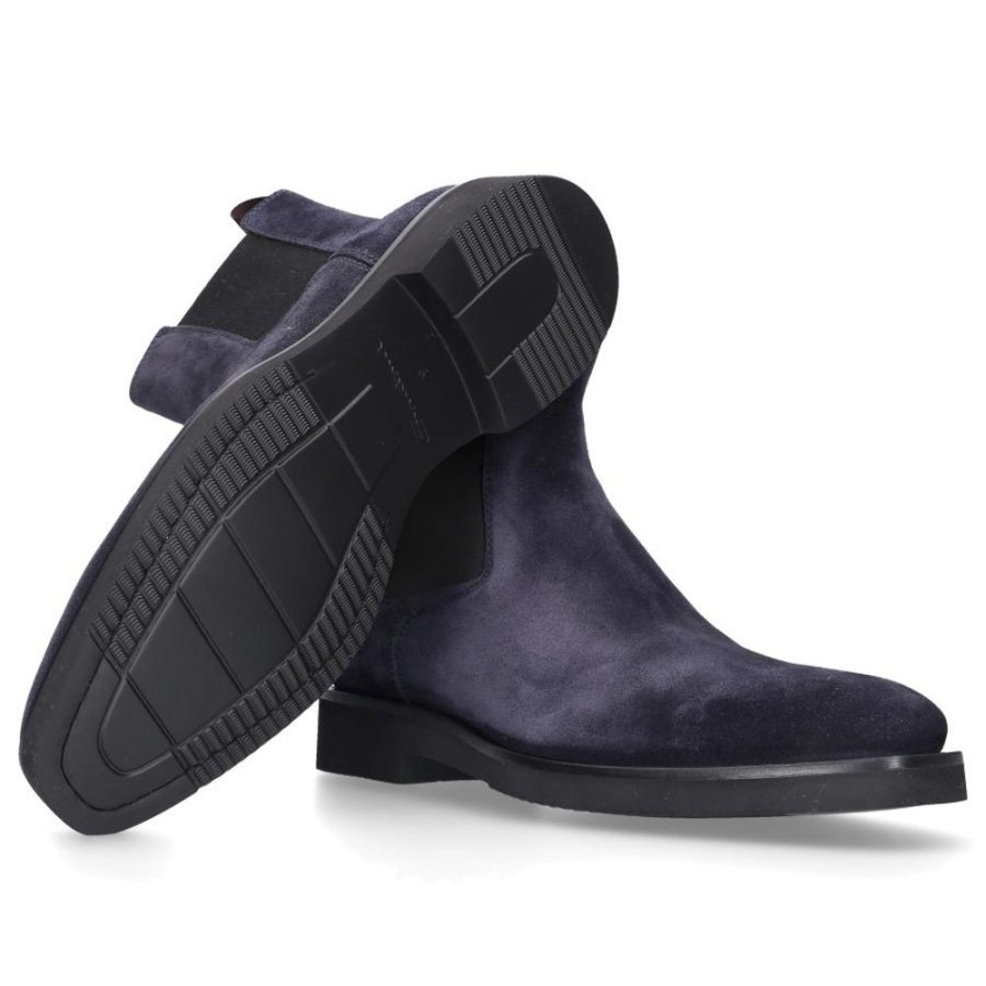 Herren Santoni Stiefel | Chelsea Boots 17759 Veloursleder